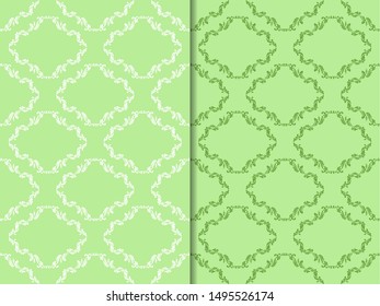 floral seamless pattern abstract leaves, swirls