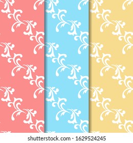floral seamless pattern abstract leaves, swirls