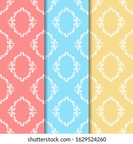 floral seamless pattern abstract leaves, swirls