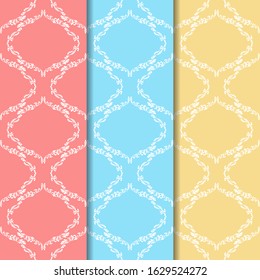 floral seamless pattern abstract leaves, swirls