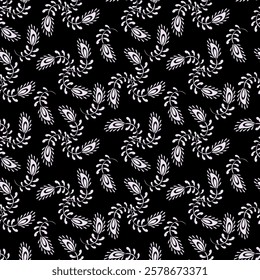 Floral seamless pattern. Abstract ornamental flowers. Flourish ditsy print