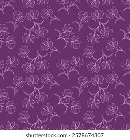 Floral seamless pattern. Abstract ornamental flowers. Flourish ditsy print