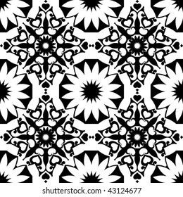 floral seamless pattern, abstract vector image