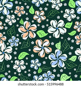 Floral seamless pattern of apple blossom. For textile or book covers, manufacturing, wallpapers, print, gift wrap.