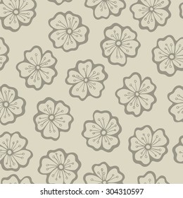 Floral seamless pattern with apple flowers.