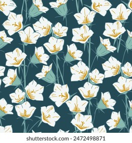 Fondo de ilustración de diseño de arte de patrón sin costura floral