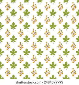 Floral seamless pattern with autumn flowers