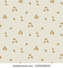 floral seamless pattern with autumn leaves 