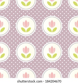 Floral seamless pattern background.