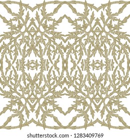Floral Seamless pattern, background with In art nouveau style, vintage, old, retro style. Colored vector illustration.
