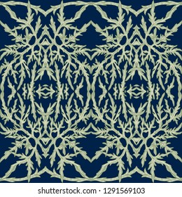 Floral Seamless pattern, background with In art nouveau style, vintage, old, retro style. Colored vector illustration.
