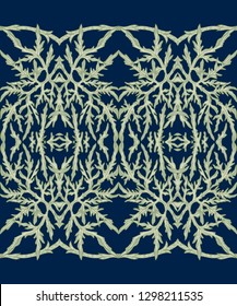Floral Seamless pattern, background with In art nouveau style, vintage, old, retro style. Colored vector illustration.
