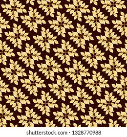 Floral Seamless pattern, background with In art nouveau style, vintage, old, retro style. Colored vector illustration.
