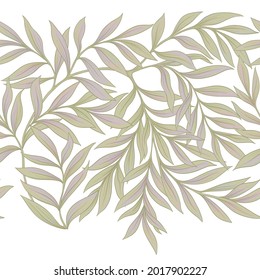 Floral Seamless pattern, background In art nouveau style, vintage, old, retro style. Colored vector illustration..