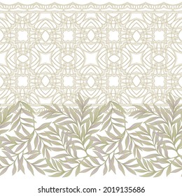Floral Seamless pattern, background In art nouveau style, vintage, old, retro style. Colored vector illustration..