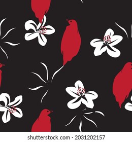 Floral seamless pattern background for fashion textiles, graphics, backgrounds and crafts