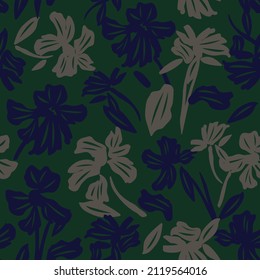 Floral seamless pattern background for fashion textiles, graphics, backgrounds and crafts