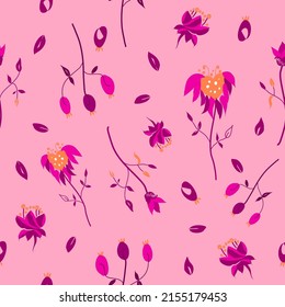 Floral seamless pattern background for fashion prints, fabric, wallpaper and all prints on background earth tone color. Vector illustration.
