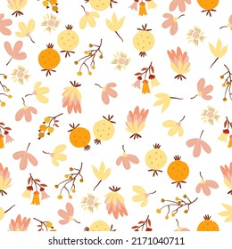 Floral seamless pattern background for fashion prints, fabric, wallpaper and all prints on background earth tone color.