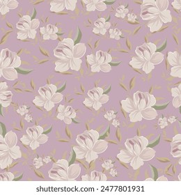 Floral seamless pattern background for fashion textiles, graphics, backgrounds and crafts