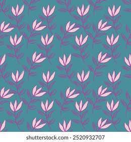 Floral seamless pattern background for fashion textiles, graphics, backgrounds and crafts
