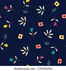floral seamless pattern background, flower background, vector.
