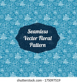 Floral Seamless Pattern Background with flowers. Doodles ornament theme for your design 