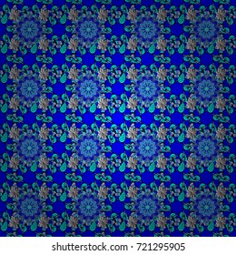 Floral seamless pattern background. Flowers on blue, black and gray colors. Flower painting vector for t shirt printing.