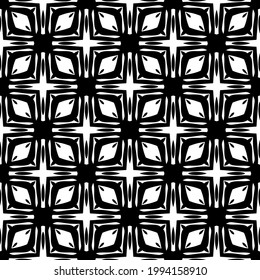 fondo de patrón sin soldadura floral. Ornamento geométrico para fondos de escritorio y fondos. con color negro y blanco. 