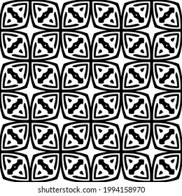 fondo de patrón sin soldadura floral. Ornamento geométrico para fondos de escritorio y fondos. con color negro y blanco.