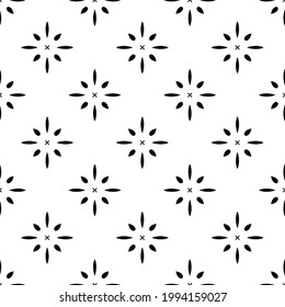 floral seamless pattern background. Geometric ornament for wallpapers and backgrounds. pattern with Black and white color. 