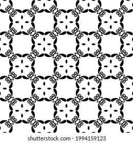 floral seamless pattern background. Geometric ornament for wallpapers and backgrounds. pattern with Black and white color. 