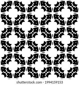 floral seamless pattern background. Geometric ornament for wallpapers and backgrounds. pattern with Black and white color. 