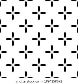 fondo de patrón sin soldadura floral. Ornamento geométrico para fondos de escritorio y fondos. con color negro y blanco. 