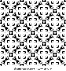 floral seamless pattern background. Geometric ornament for wallpapers and backgrounds. pattern with Black and white color. 