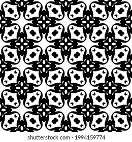 floral seamless pattern background. Geometric ornament for wallpapers and backgrounds. pattern with Black and white color. 