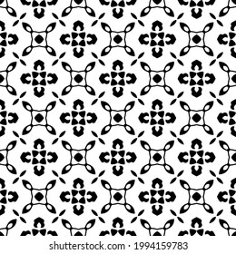 fondo de patrón sin soldadura floral. Ornamento geométrico para fondos de escritorio y fondos. con color negro y blanco. 