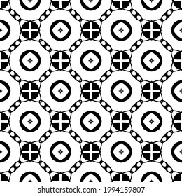 floral seamless pattern background. Geometric ornament for wallpapers and backgrounds. pattern with Black and white color. 