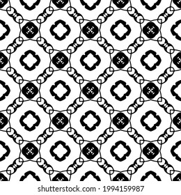 floral seamless pattern background. Geometric ornament for wallpapers and backgrounds. pattern with Black and white color. 