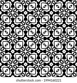 fondo de patrón sin soldadura floral. Ornamento geométrico para fondos de escritorio y fondos. con color negro y blanco. 