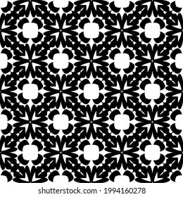 floral seamless pattern background. Geometric ornament for wallpapers and backgrounds. pattern with Black and white color. 