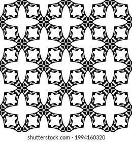 floral seamless pattern background. Geometric ornament for wallpapers and backgrounds. pattern with Black and white color.