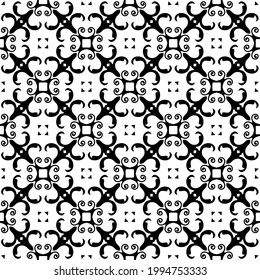 fondo de patrón sin soldadura floral. Ornamento geométrico para fondos de escritorio y fondos. con color negro y blanco. 