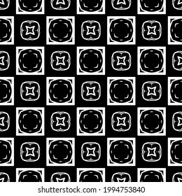 floral seamless pattern background. Geometric ornament for wallpapers and backgrounds. pattern with Black and white color.