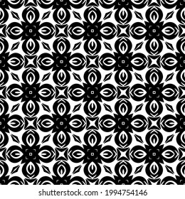 fondo de patrón sin soldadura floral. Ornamento geométrico para fondos de escritorio y fondos. con color negro y blanco.