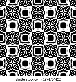 floral seamless pattern background. Geometric ornament for wallpapers and backgrounds. pattern with Black and white color. 