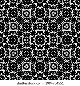 floral seamless pattern background. Geometric ornament for wallpapers and backgrounds. pattern with Black and white color. 