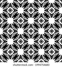 floral seamless pattern background. Geometric ornament for wallpapers and backgrounds. pattern with Black and white color. 
