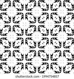 floral seamless pattern background. Geometric ornament for wallpapers and backgrounds. pattern with Black and white color. 