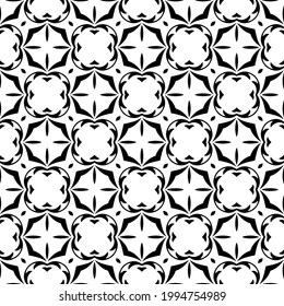 floral seamless pattern background. Geometric ornament for wallpapers and backgrounds. pattern with Black and white color.